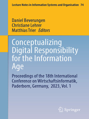 cover image of Conceptualizing Digital Responsibility for the Information Age